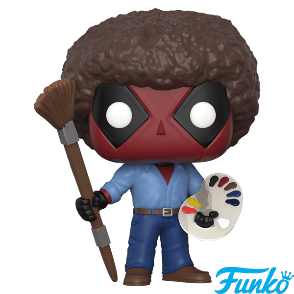Funko POP #319 Marvel Deadpool as Bob Ross Figure